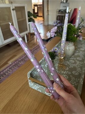 Hand painted taper candles